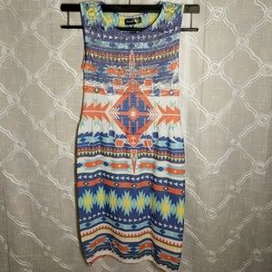 Gabriella Rocha Aztec Lace Mini Dress- S